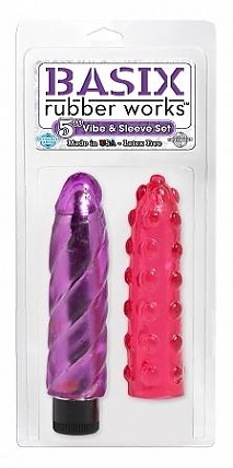 Basix 5" Vibe & Sleeve Set