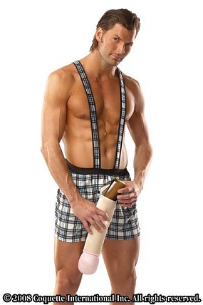 Beer Schlong Blue Plaid Lg/xlg