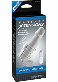 Fantasy X-Tensions Vibrating Cock Cage Clear (124453.1)